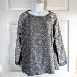 Champion Authentic Athletic Gray Knit Raglan Crewneck Sweatshirt – Women’s Large